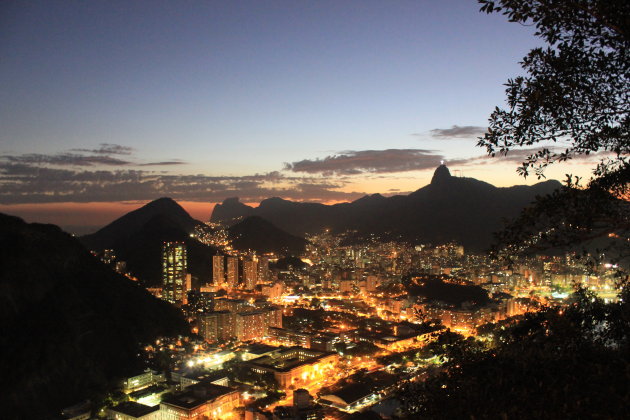 Rio de Janeiro na zonsondergang