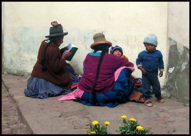 Peruaanse familie in Cusco
