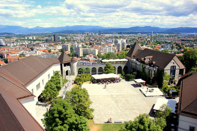 Ljubljana vanaf het kasteel