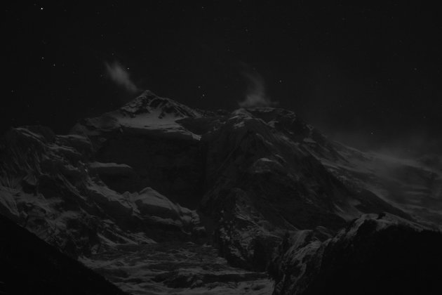 Himalaya bij maanlicht 