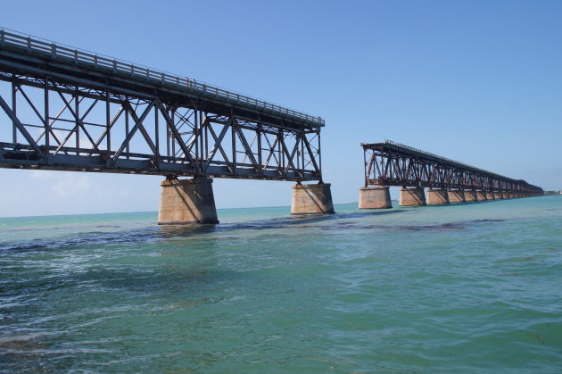 Onderbroken brug in Bahia Honda Key