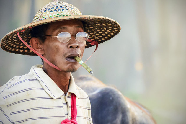 Portret van een Birmese man