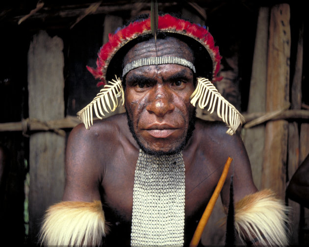portret van een Papoea