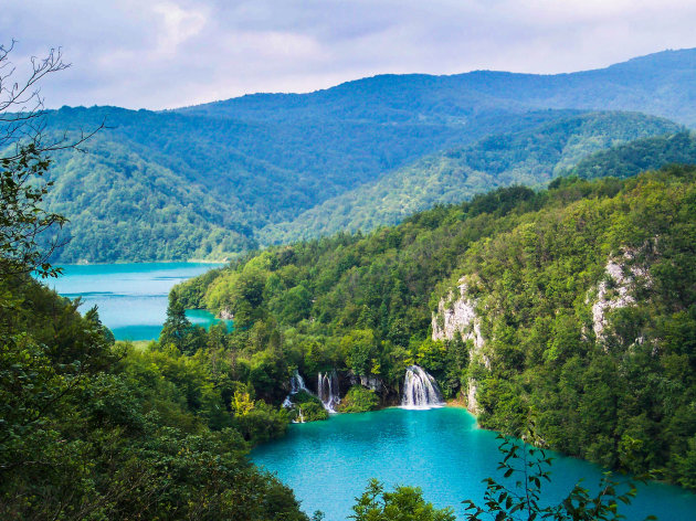 De vele watervallen van Plitvice Meren NP