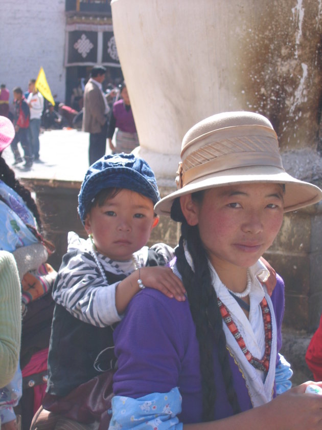 Tibetan Ladie with child