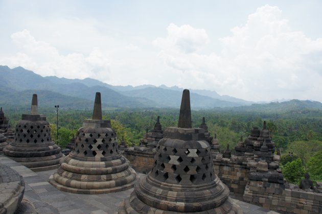 Uitzicht vanaf Borobudur