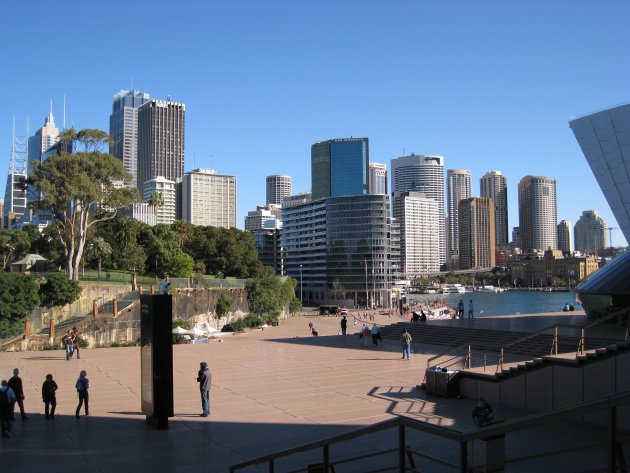 Skyline van Sydney vanaf Opera House