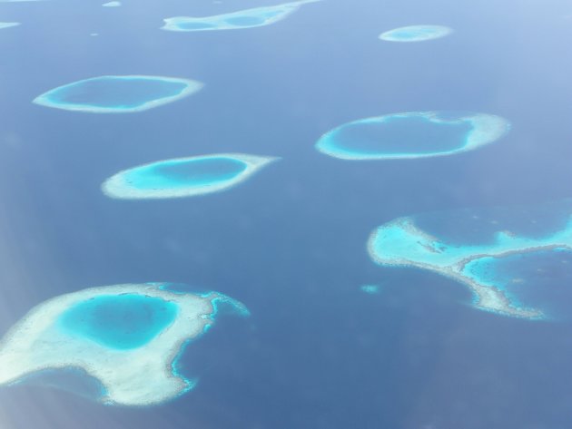 De Malediven in vogelperspectief