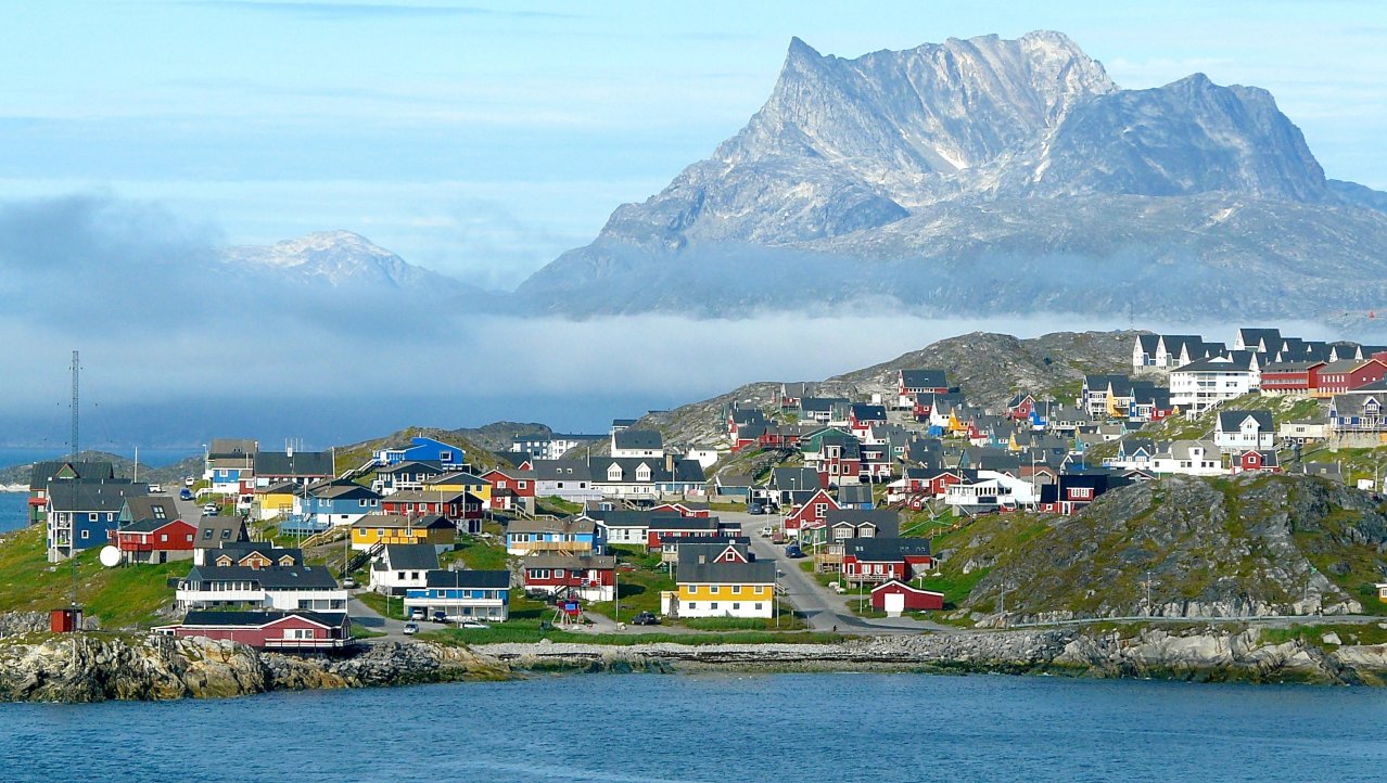 De hoofdstad van Groenland