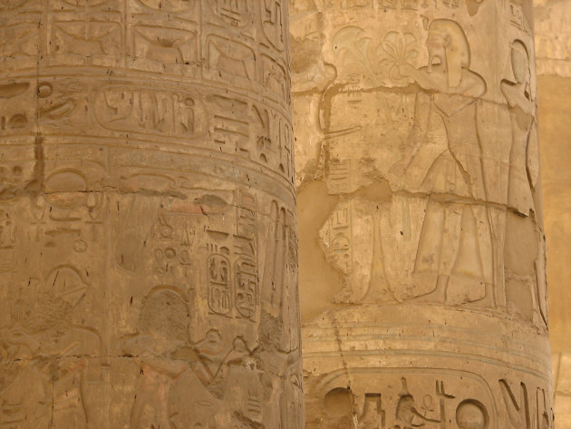 Detail van Karnak tempel