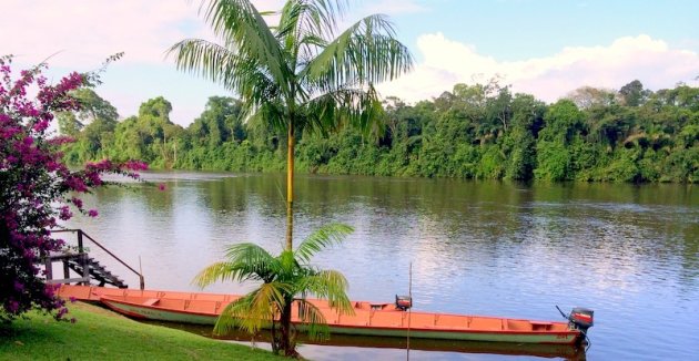 Rust aan de Surinamerivier