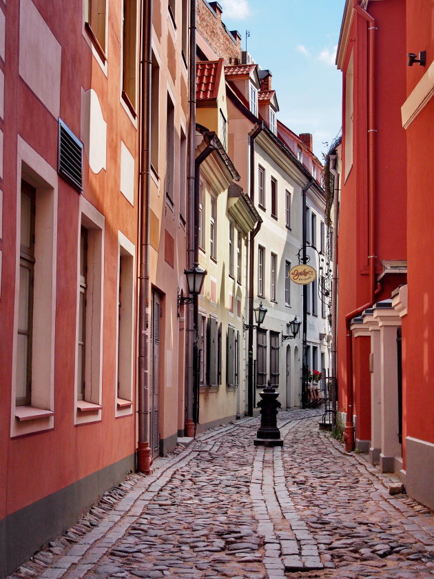 Straatje in Riga