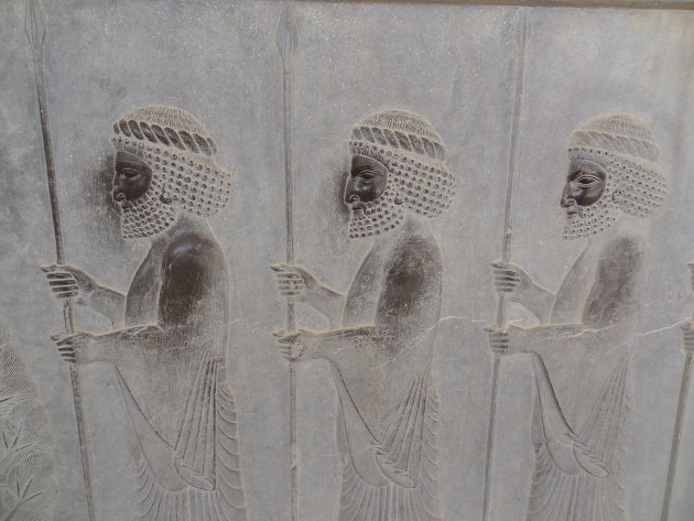 Oude strijders in Persepolis
