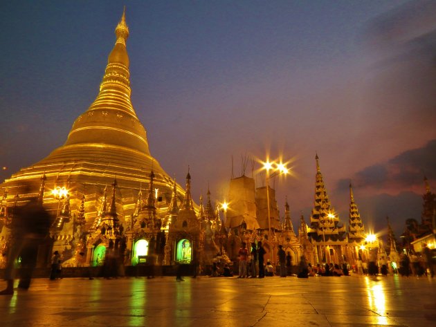Shwedagon Pagoda By Night