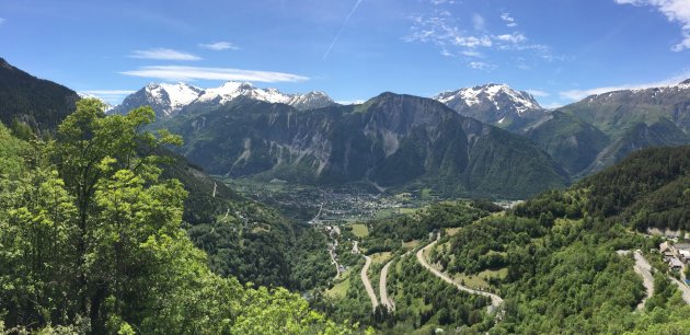 Uitzicht tijdens training Alpe d'HuZes