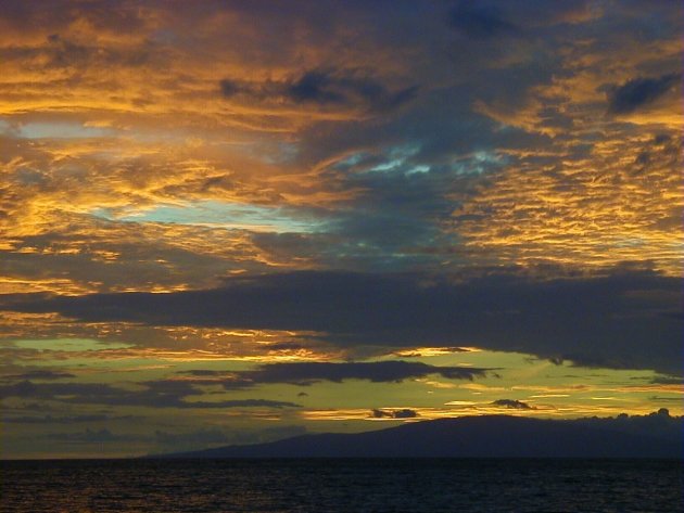 Sunset op Maui