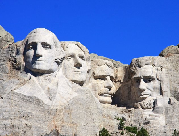 Four presidents and a rock
