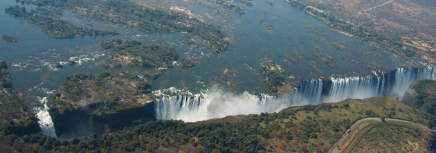 Vlucht over de Victoria Falls