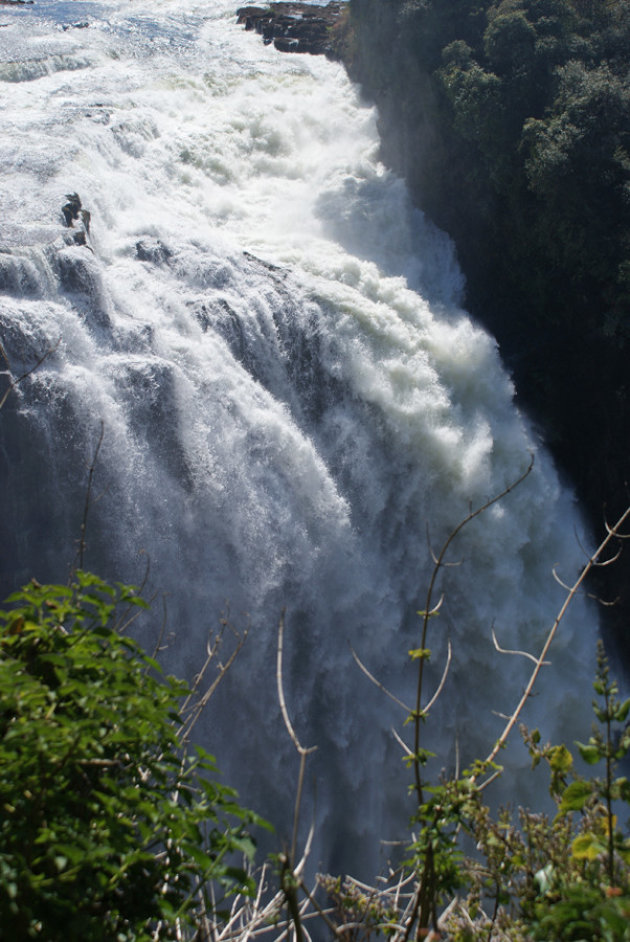 Victoria Falls spectaculair vanaf Livingstone Island