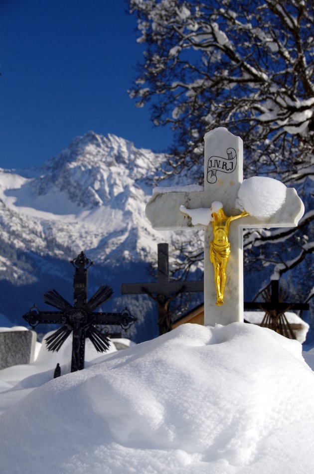 Christus in de sneeuw