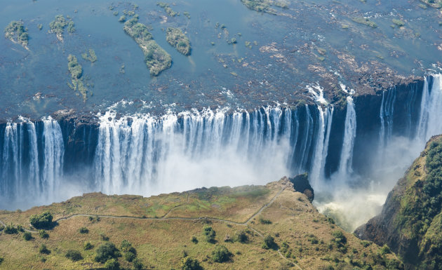 Helicopter vlucht over de Vic Falls