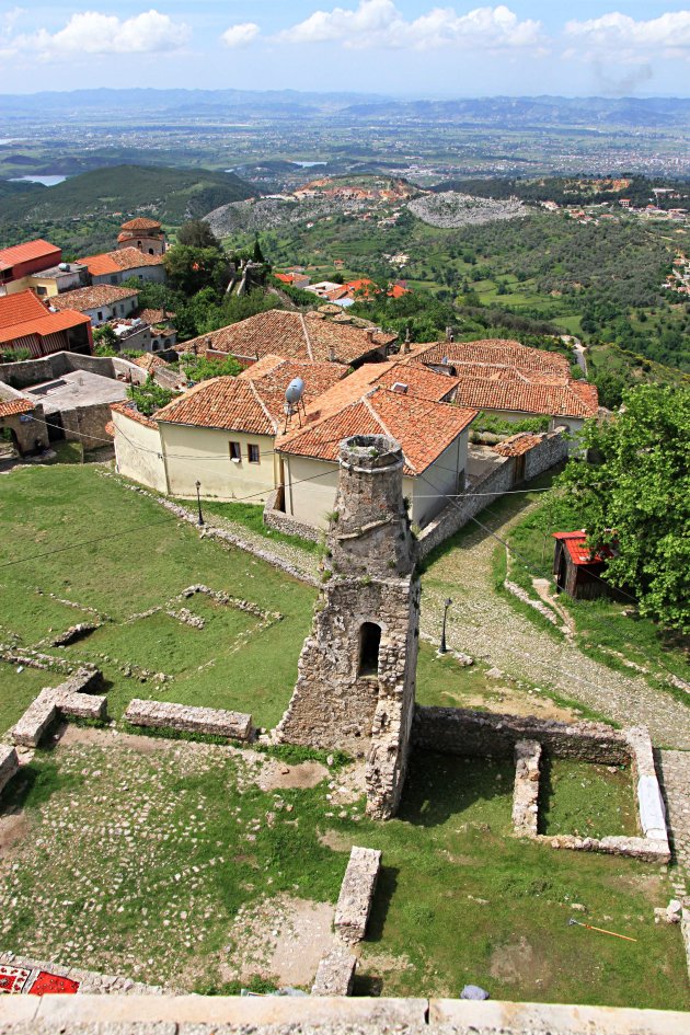 uitzicht vanaf kasteel Skanderbeg