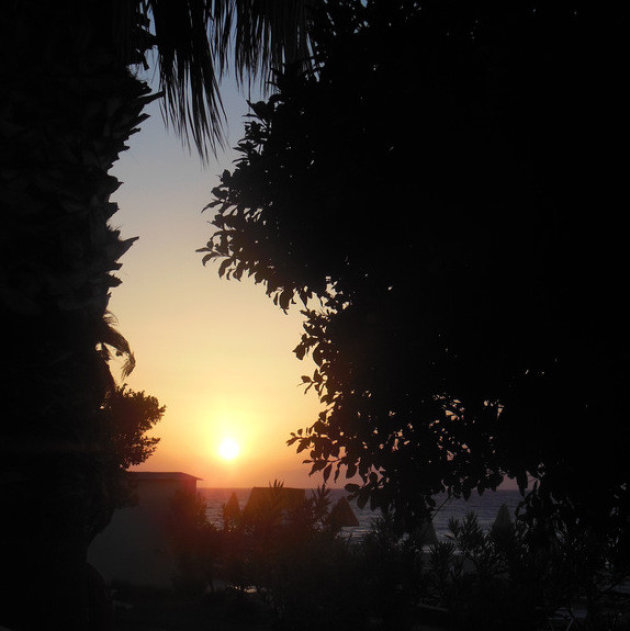 Zonsondergang in Rhodos