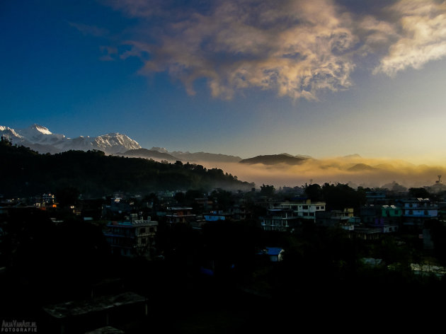 Zonsopkomst in Pokhara