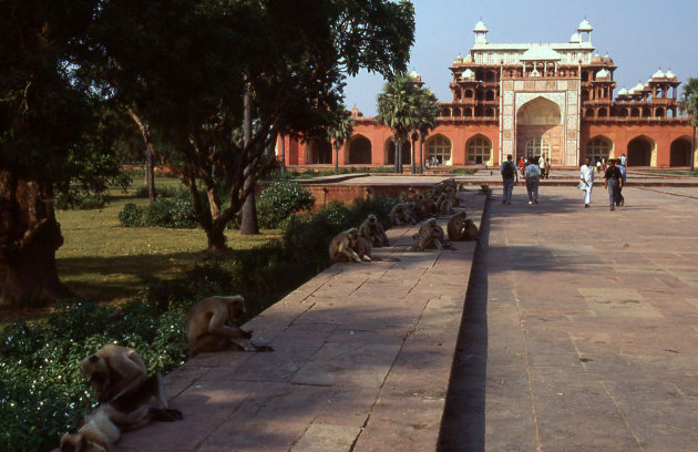 De tombe van Akbar de Grote in Sikandra