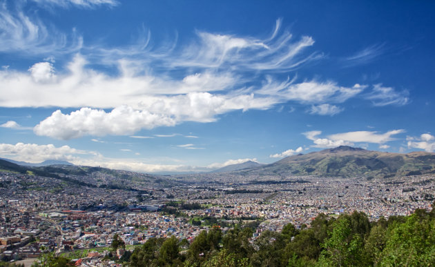 Wolken boven Quito