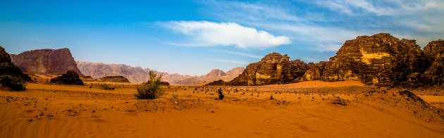 Panoramisch beeld van Wadi Rum