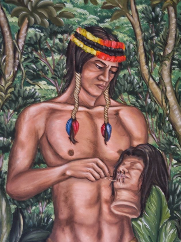 Indianen in het Amazonewoud
