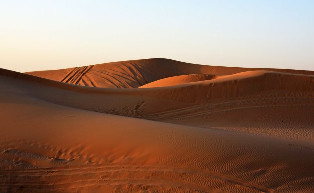 Avondrood in de woestijn
