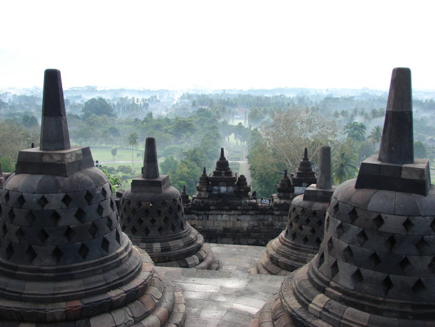 Borobudur in de vroege ochtend