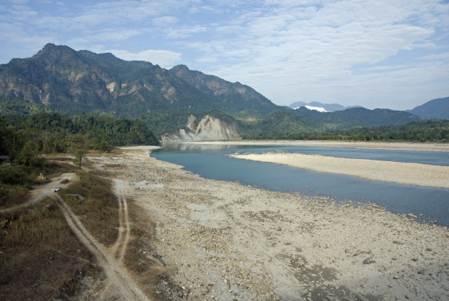Blik op de rivier Siang