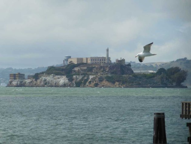 Alcatraz vanaf het water gezien