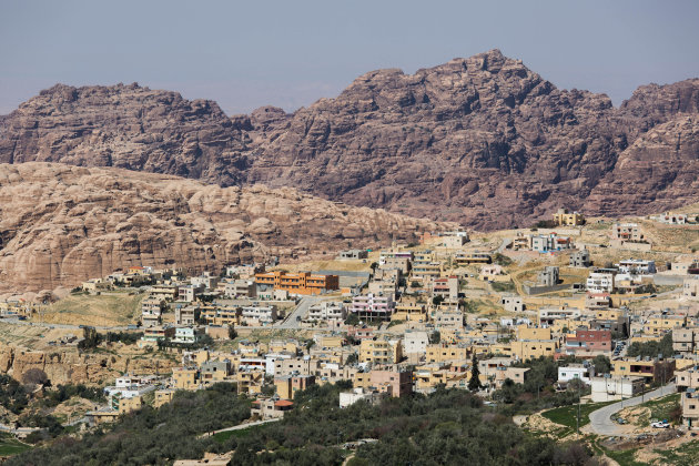 View over het dorp Wadi Musa