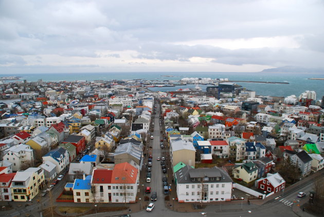 Uitzicht op Reykjavik