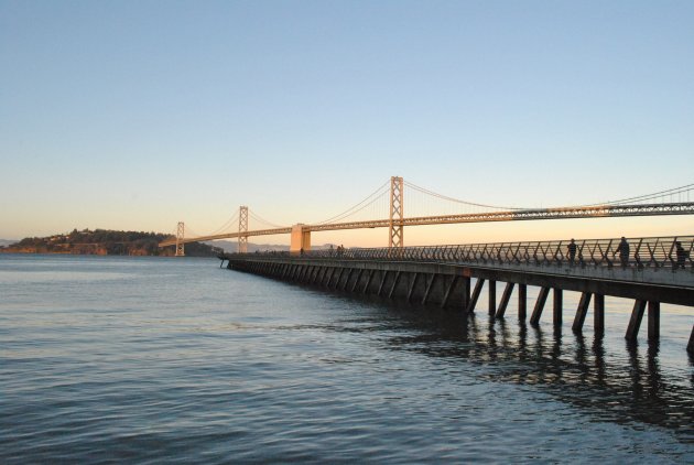 Geen Golden Gate maar de Bay Bridge, beide in San Francisco