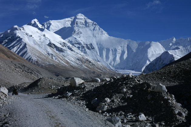 Op weg naar Base Camp op de Mount Everest lopen was zeer afzien op die hoogte.