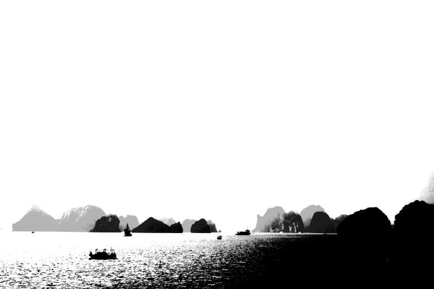 Halong Bay in Black & White