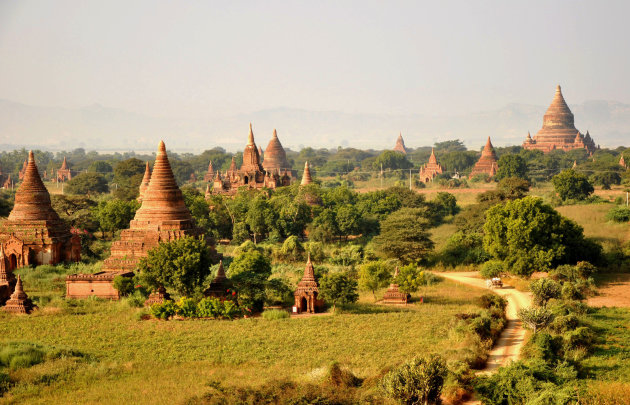 Uitzicht over Bagan