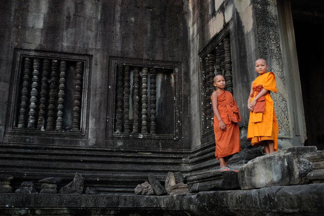 Boeddhistische monniken in Angkor Wat