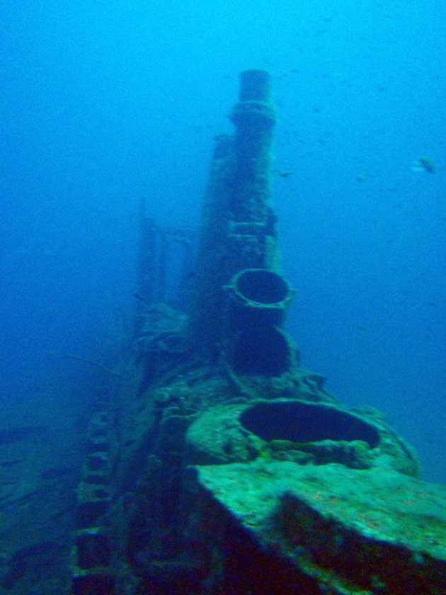 Boot onder water