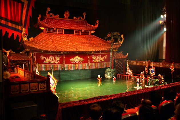Het waterpuppet theatre in Hanoi