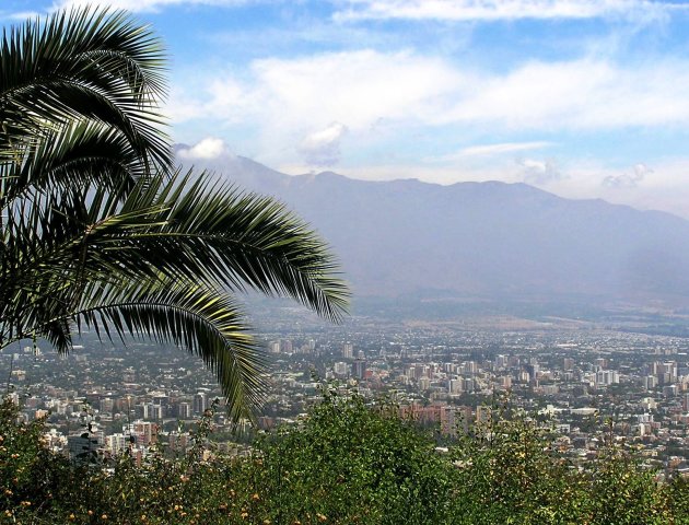 uitzicht op Santiago