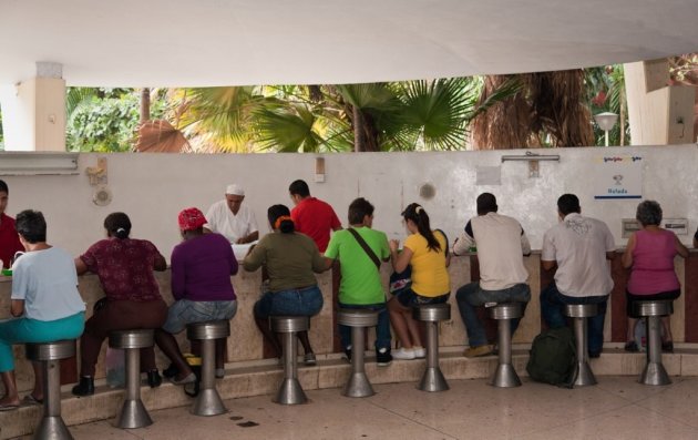 Icecream parlour in Havana, Cuba, residents only