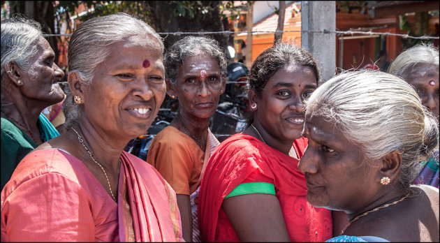 Tamil-hindoes tijdens de ceremonie