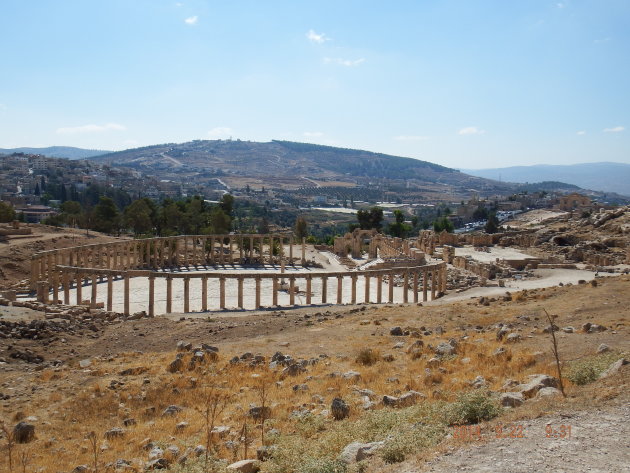 Jerash - Jordanië - tussen de schitterende ruïnes van de Romeinse stad Gerasa