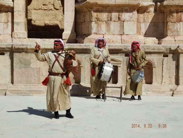 Jerash - Jordanië - Jordaanse muzikanten